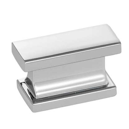 VEVOR Cabinet Knobs, 10 Pack, 1.42 Inch Zinc Alloy Drawer Pulls Door Handles, Rectangular Kitchen Dresser Solid Knobs, Cupboard Hardware with Screws for Bathroom Closet Cabinets Drawers, Chrome Color - CJXNZTX10PCSQ4CTJ001V0 - view 10