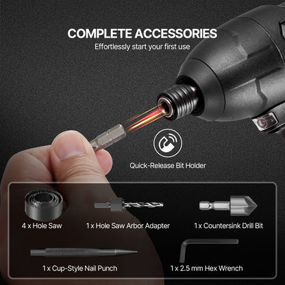 VEVOR Drill Bit Set, 100 Pieces Drill and Driver Bit Set, Screwdriver Bit Set Suitable for Wood Metal Cement Drilling and Screw Driving, Drill Bit Sets Combo Kit Assorted in Organized Carrying Case - CJZHQZTZ111PAG8NYV0 - view 7