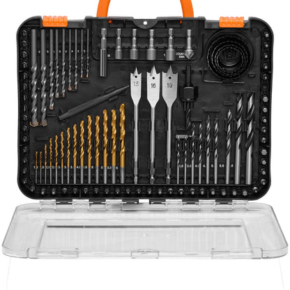 VEVOR Drill Bit Set, 100 Pieces Drill and Driver Bit Set, Screwdriver Bit Set Suitable for Wood Metal Cement Drilling and Screw Driving, Drill Bit Sets Combo Kit Assorted in Organized Carrying Case - CJZHQZTZ111PAG8NYV0 - view 10