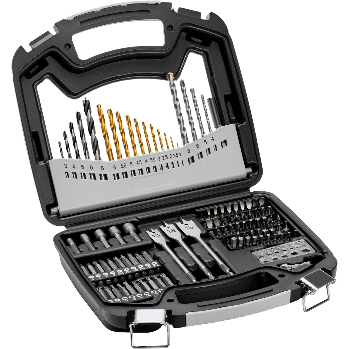 VEVOR Drill Bit Set, 101 Pieces Drill and Driver Bit Set, Screwdriver Bit Set Suitable for Wood Metal Cement Drilling and Screw Driving, Drill Bit Sets Combo Kit Assorted in Organized Carrying Case - CJZHQZTZ112P5AA14V0 - view 1