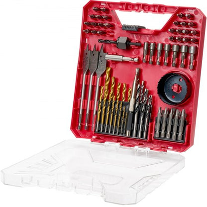 VEVOR Drill Bit Set, 70 Pieces Drill and Driver Bit Set, Screwdriver Bit Set Suitable for Wood Metal Cement Drilling and Screw Driving, Drill Bit Sets Combo Kit Assorted in Organized Carrying Case - CJZHQZTZ63PC9M2FJV0 - view 2