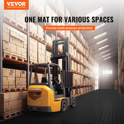 VEVOR Garage Tiles Interlocking, 12 x 12 x 0.53 inch 25 Pack Garage Floor Covering Tiles, Non-Slip Double-Sided Texture Garage Flooring Tiles, for Garages, Basements, Repair Shops, Black - CKDDHSJ251212I91TV0 - view 3