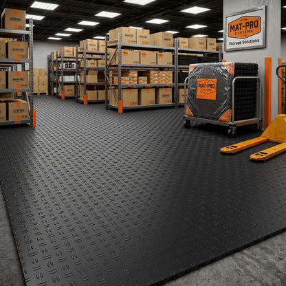 VEVOR Garage Tiles Interlocking, 12 x 12 x 0.53 inch 50 Pack Garage Floor Covering Tiles, Non-Slip Double-Sided Texture Garage Flooring Tiles, for Garages, Basements, Repair Shops, Black - CKDDHSJ501212XQF0V0 - view 9