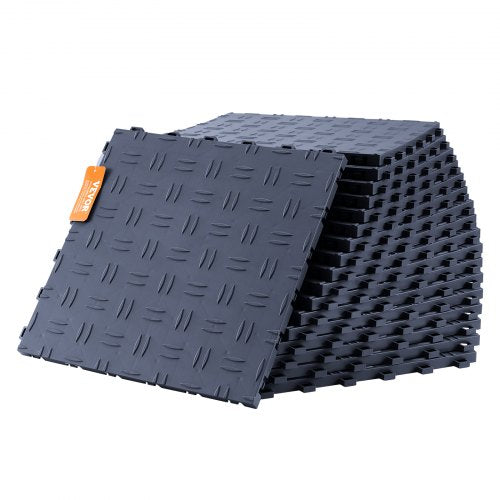 VEVOR Garage Tiles Interlocking, 12 x 12 x 0.53 inch 25 Pack Garage Floor Covering Tiles, Non-Slip Double-Sided Texture Garage Flooring Tiles, for Garages, Basements, Repair Shops, Graphite Gray - CKDDSMH251212F3N8V0 - view 2