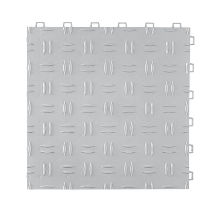 VEVOR Garage Tiles Interlocking, 12 x 12 x 0.53 inch 50 Pack Garage Floor Covering Tiles, Non-Slip Double-Sided Texture Garage Flooring Tiles, for Garages, Basements, Repair Shops, Silver - CKDDYSJ501212KFBGV0 - view 10
