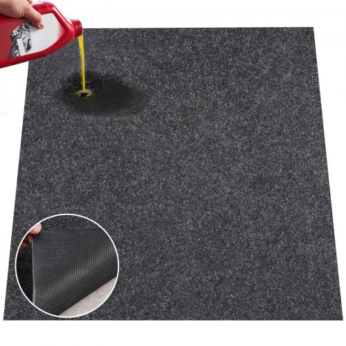 VEVOR Waterproof Garage Floor Mat for Under Car, 4.9'x6' Compact Size Heavy Duty Containment Mat with Strong Grip, Protects Garage Floor from Water, Mud and Oil, For - CKDT49X6HHS0UQDY5V0 - view 1
