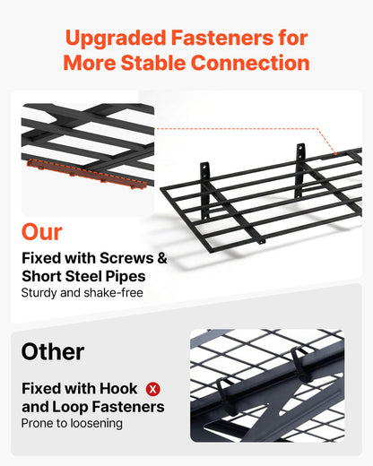 VEVOR 2-Tier Heavy Duty Wall Garage Shelving, 4 Pack 2 x 3 ft Steel Wall Mounted Shelving Unit, 24 x 72 Inch Per Shelf Floating Storage Metal Rack for Garage, 1600 lbs Total Weight Capacity, Black - CKGBGGJ2472IEDKJS001V0 - view 5