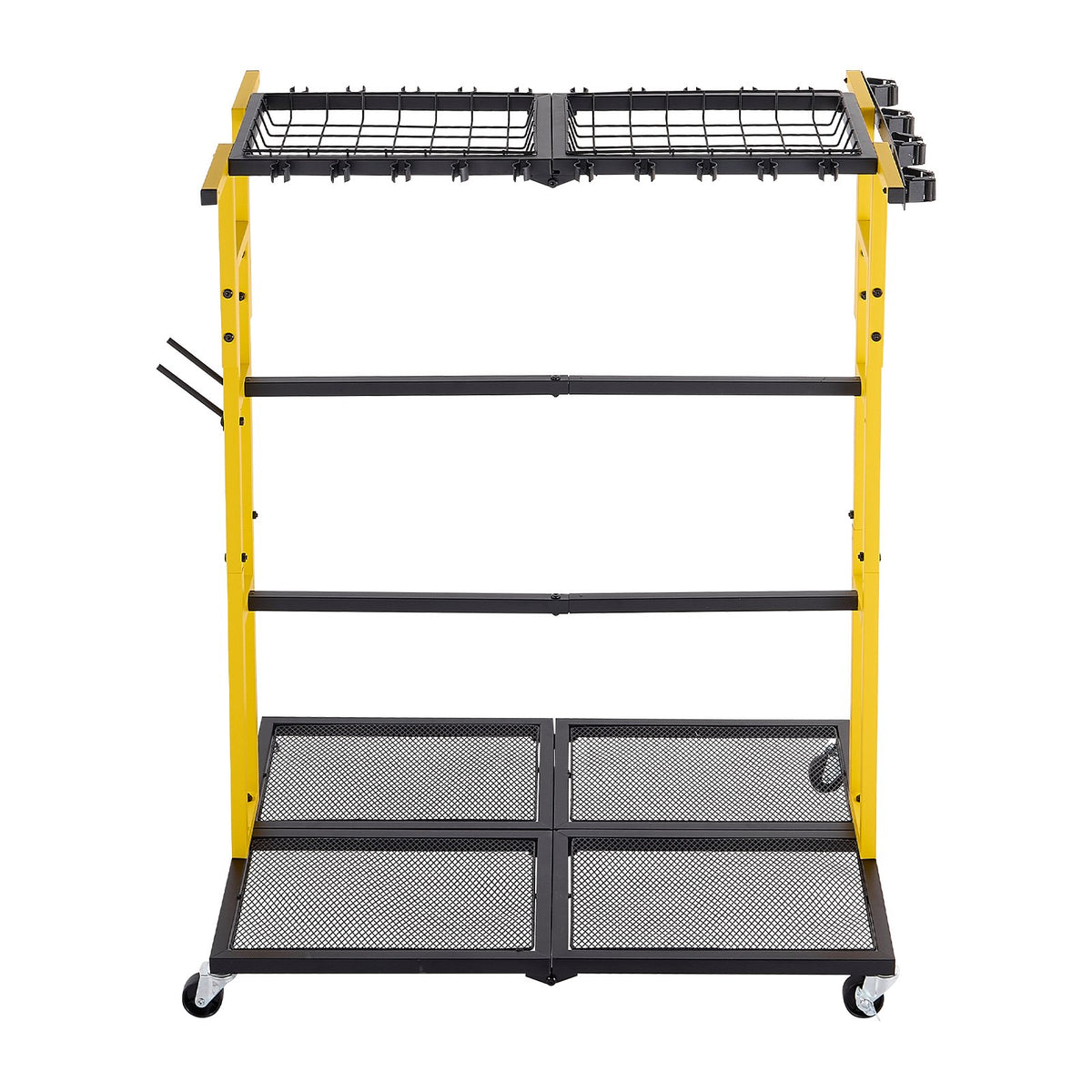 VEVOR Garden Tool Organizer with Wheels, Large Metal Garage Storage Rack, for Rakes/Shovels/Brooms/Long Farming Tools, Yard Utility Holder for Shed/Outdoor/Lawn Organization, Heavy-Duty Steel, Black - CKGJSNJDXJSJTM1PB001V0 - view 10