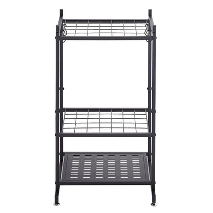 VEVOR Garden Tool Organizer, 35 Slots with Hooks, Metal Garage Storage Rack, for Rakes/Shovels/Brooms, Yard Utility Tool Holder for Shed/Outdoor/Lawn Organization, Heavy-Duty Steel, Freestanding,Black - CKGJSNJXXJSCJXDRH001V0 - view 10