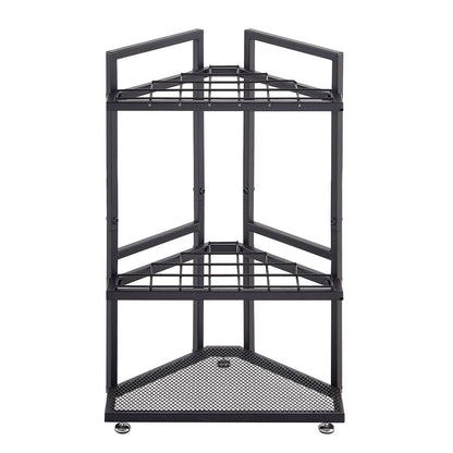 VEVOR Garden Tool Organizer for Corner, 17 Slots, Metal Garage Storage Rack, for Rakes/Shovels/Brooms, Yard Utility Tool Holder for Shed/Outdoor/Lawn Organization, Heavy-Duty Steel, with Hooks, Black - CKGJSNJXXJSCLFFS8001V0 - view 10