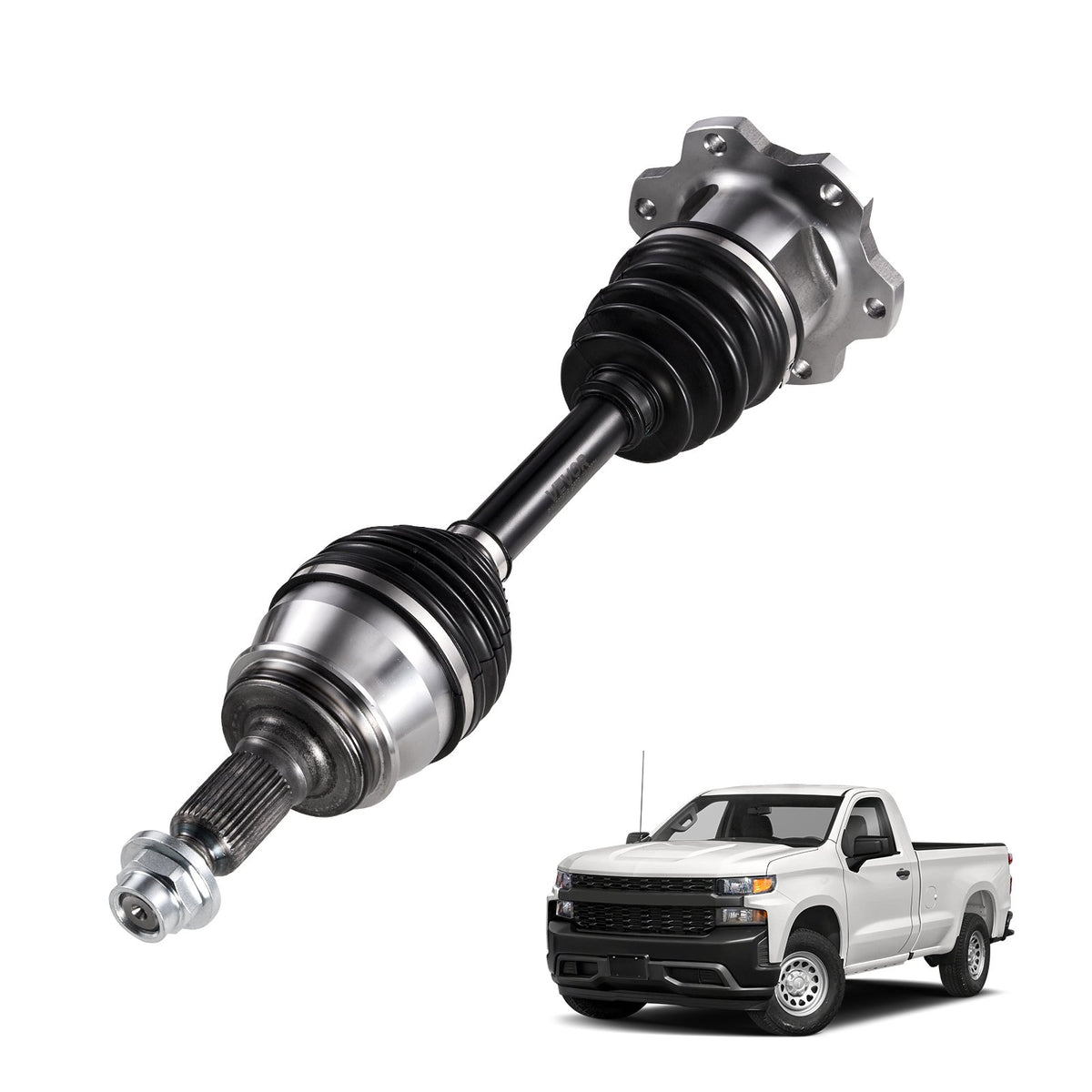 VEVOR CV Axle Shaft Assembly, Front Left or Right Side (Driver or Passenger Side), Automotive Replacement CV Joint Axle Compatible with 1999-2006 Chevrolet Silverado 1500, Alloy Steel & Carbon Steel - CKHJSYCCZZCD47611001V0 - view 1