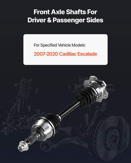 VEVOR CV Axle Shaft Assembly, Front Left or Right Side (Driver or Passenger Side), Automotive Replacement CV Joint Axle Shaft Compatible with 2007-2020 Cadillac Escalade, Alloy Steel & Carbon Steel - CKHJSYCCZZCDKWZY4001V0 - view 3