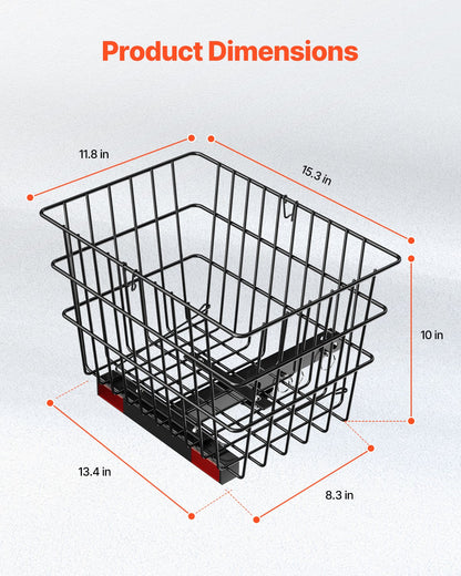 VEVOR Scooter Rear Basket, Heavy Duty Metal Wire Basket with Handle, Spacious Cargo Basket, Works with 1-inch Receiver, Compatible with Most Golden, Drive & Pride Mobility Scooter - CKHXJSSZWNCBHGDPJV0 - view 7