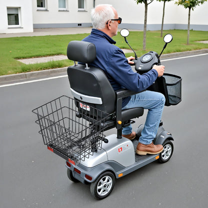 VEVOR Scooter Rear Basket, Heavy Duty Metal Wire Basket with Handle, Spacious Cargo Basket, Works with 1-inch Receiver, Compatible with Most Golden, Drive & Pride Mobility Scooter - CKHXJSSZWNCBHGDPJV0 - view 9