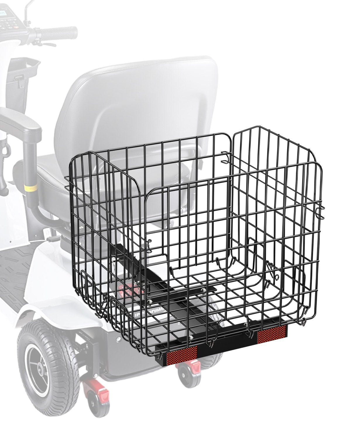 VEVOR Scooter Rear Basket, Folding Metal Wire Basket, Heavy Duty & Spacious Cargo Basket, Works with 1-inch Receiver, Compatible with Most Golden, Drive & Pride Mobility Scooter - CKHXJSSZWNCKSKD1LV0 - view 1