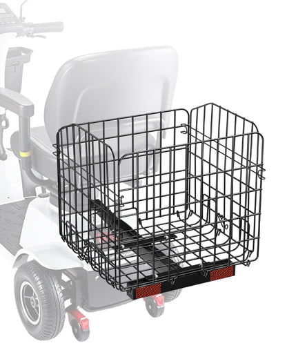 VEVOR Scooter Rear Basket, Folding Metal Wire Basket, Heavy Duty & Spacious Cargo Basket, Works with 1-inch Receiver, Compatible with Most Golden, Drive & Pride Mobility Scooter - CKHXJSSZWNCKSKD1LV0 - view 1