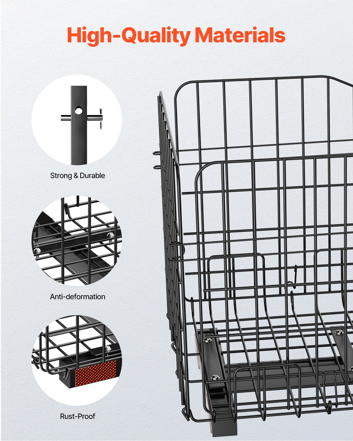 VEVOR Scooter Rear Basket, Folding Metal Wire Basket, Heavy Duty & Spacious Cargo Basket, Works with 1-inch Receiver, Compatible with Most Golden, Drive & Pride Mobility Scooter - CKHXJSSZWNCKSKD1LV0 - view 6