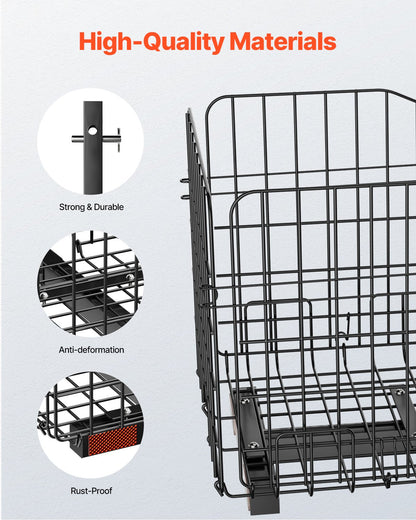 VEVOR Scooter Rear Basket, Folding Metal Wire Basket, Heavy Duty & Spacious Cargo Basket, Works with 1-inch Receiver, Compatible with Most Golden, Drive & Pride Mobility Scooter - CKHXJSSZWNCKSKD1LV0 - view 6