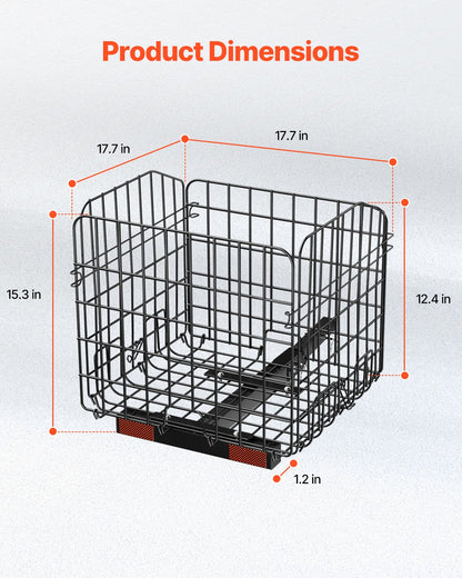 VEVOR Scooter Rear Basket, Folding Metal Wire Basket, Heavy Duty & Spacious Cargo Basket, Works with 1-inch Receiver, Compatible with Most Golden, Drive & Pride Mobility Scooter - CKHXJSSZWNCKSKD1LV0 - view 7