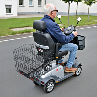 VEVOR Scooter Rear Basket, Folding Metal Wire Basket, Heavy Duty & Spacious Cargo Basket, Works with 1-inch Receiver, Compatible with Most Golden, Drive & Pride Mobility Scooter - CKHXJSSZWNCKSKD1LV0 - view 9