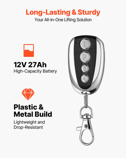 VEVOR Garage Door Opener Remote 4-Button Garage Clicker Remote 115 ft Range, Replacement for ZTQ800, ZTQ1000, ZTQ-1/2HP, ZTQ-3/4HP & EIKIA600, 4-Door Control, 12V 27Ah Battery, Rolling Code Encryption - CKKMQYKQCG00URNUZ001V9 - view 7