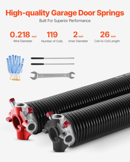 VEVOR Garage Door Torsion Springs - Select Your Configuration - CKMDH0218X2XLYZUQV0 - view 2