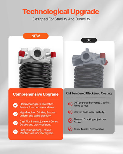 VEVOR Garage Door Torsion Springs - Select Your Configuration - CKMDH0234X2X2SRZMV0 - view 3