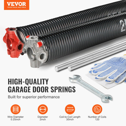 VEVOR Garage Door Torsion Springs - Select Your Configuration - CKMDH0250X2XGEHH7V0 - view 2