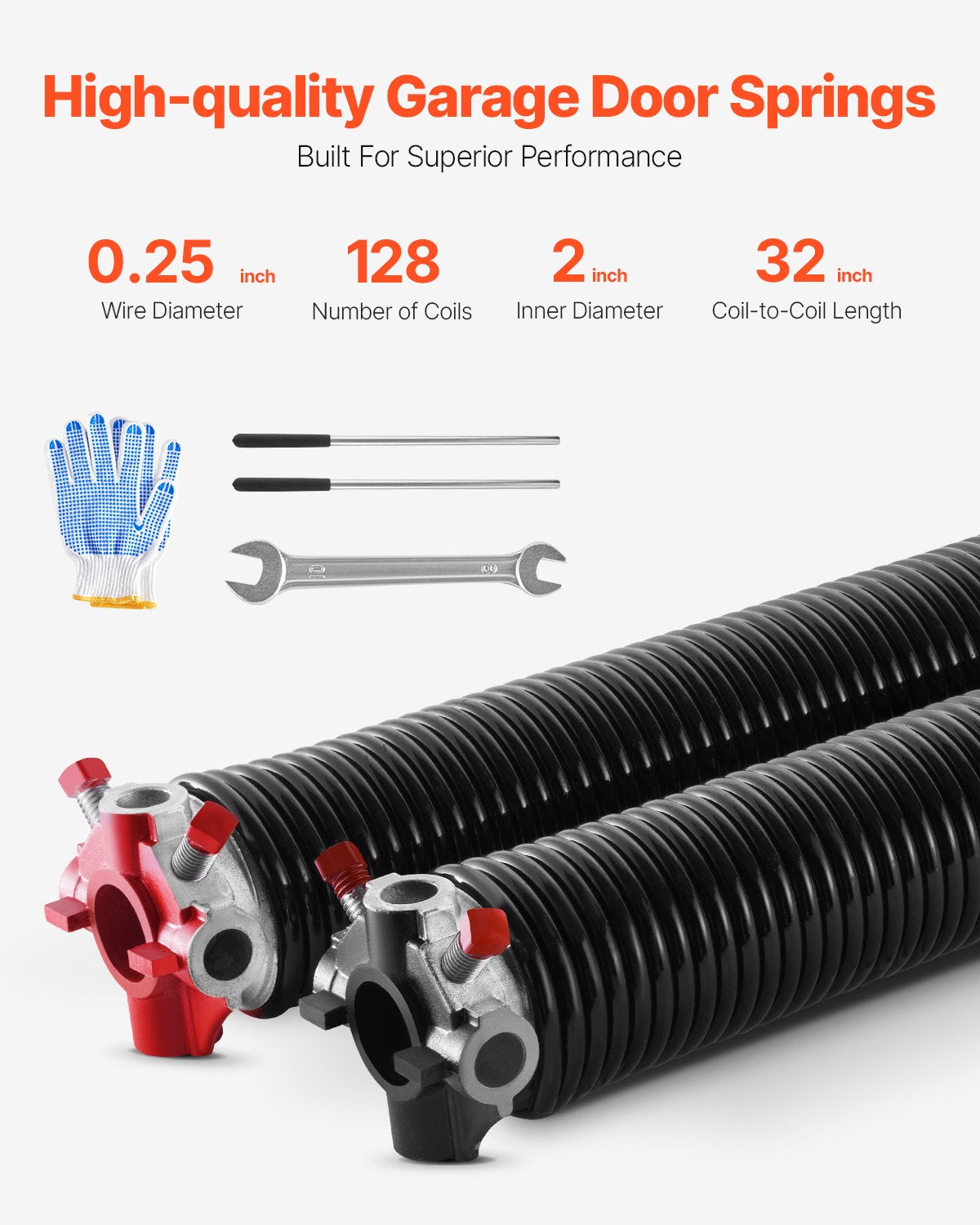 VEVOR Garage Door Torsion Springs - Select Your Configuration - CKMDH0250X2XY00GQV0 - view 2