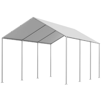 VEVOR Carport Replacement Canopy, 10 x 20 ft Potable Garage Tent Top Tarp, UV-Resistant & Waterproof Car Shelter Tarp, Heavy Duty Car Port Cover with Ball Buggees, Grey, Frame Not Included - CKPB10X20FTHHVXKO001V0 - view 10