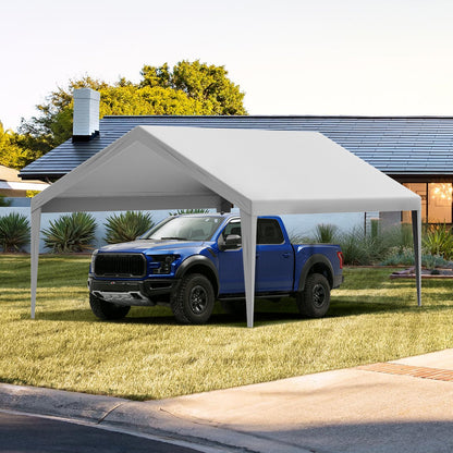 VEVOR Carport Replacement Canopy Cover 13 x 20 ft, Garage Top Tent Shelter Tarp Heavy-Duty Waterproof & UV Protected, Easy Installation with Ball Bungees,Grey (Only Top Cover, Frame Not Include) - CKPB13X20FTH5KUZ0V0 - view 9
