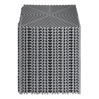 VEVOR Interlocking Drainage Mat, 12” x 12” Modular Interlocking Cushion, 24 Pcs Splicing Drainage Mats, Non-Slip Gray PP Drainage Floor Tile and Shower Mat, for Garage, Garden, Kitchen & Outdoor - CKPSD12X12IN7YEXHV0 - view 10