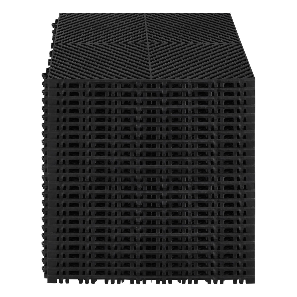 VEVOR Interlocking Drainage Mat, 15.7” x 15.7” Modular Interlocking Cushion, 24 Pcs Splicing Drainage Mats, Non-Slip Black PP Drainage Floor Tile and Shower Mat, for Garage, Garden, Kitchen & Outdoor - CKPSD157157I4GH6AV0 - view 10