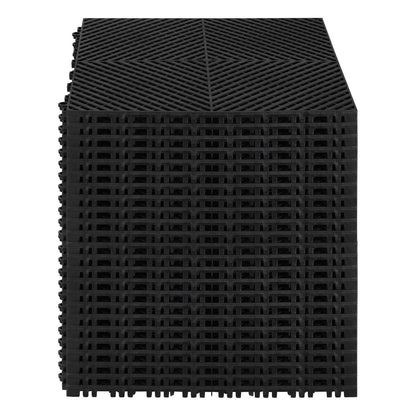 VEVOR Interlocking Drainage Mat, 15.7” x 15.7” Modular Interlocking Cushion, 24 Pcs Splicing Drainage Mats, Non-Slip Black PP Drainage Floor Tile and Shower Mat, for Garage, Garden, Kitchen & Outdoor - CKPSD157157I4GH6AV0 - view 10