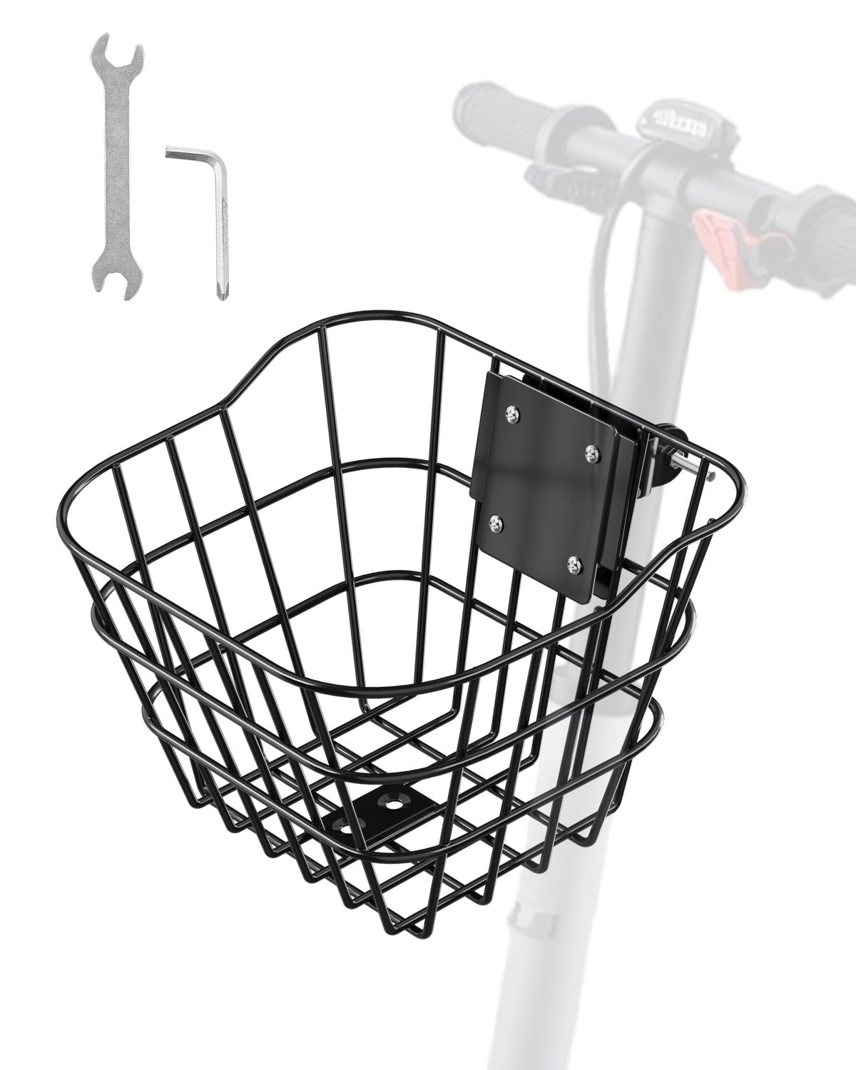 VEVOR Front Bike Basket, Electric Scooter Basket with Fixed Bracket - Max Bearing 20 lbs, Construct from Solid Steel, Kids Bike Basket/Adult Bicycle Basket/Knee Electric Scooter Accessories - CKQXJSSZWNCB5GFNHV0 - view 1