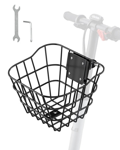 VEVOR Front Bike Basket, Electric Scooter Basket with Fixed Bracket - Max Bearing 20 lbs, Construct from Solid Steel, Kids Bike Basket/Adult Bicycle Basket/Knee Electric Scooter Accessories - CKQXJSSZWNCB5GFNHV0 - view 1