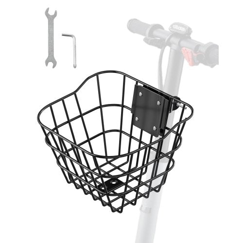VEVOR Front Bike Basket, Electric Scooter Basket with Fixed Bracket - Max Bearing 20 lbs, Construct from Solid Steel, Kids Bike Basket/Adult Bicycle Basket/Knee Electric Scooter Accessories - CKQXJSSZWNCB5GFNHV0 - view 2
