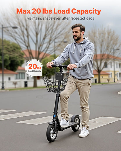 VEVOR Front Bike Basket, Electric Scooter Basket with Fixed Bracket - Max Bearing 20 lbs, Construct from Solid Steel, Kids Bike Basket/Adult Bicycle Basket/Knee Electric Scooter Accessories - CKQXJSSZWNCB5GFNHV0 - view 4