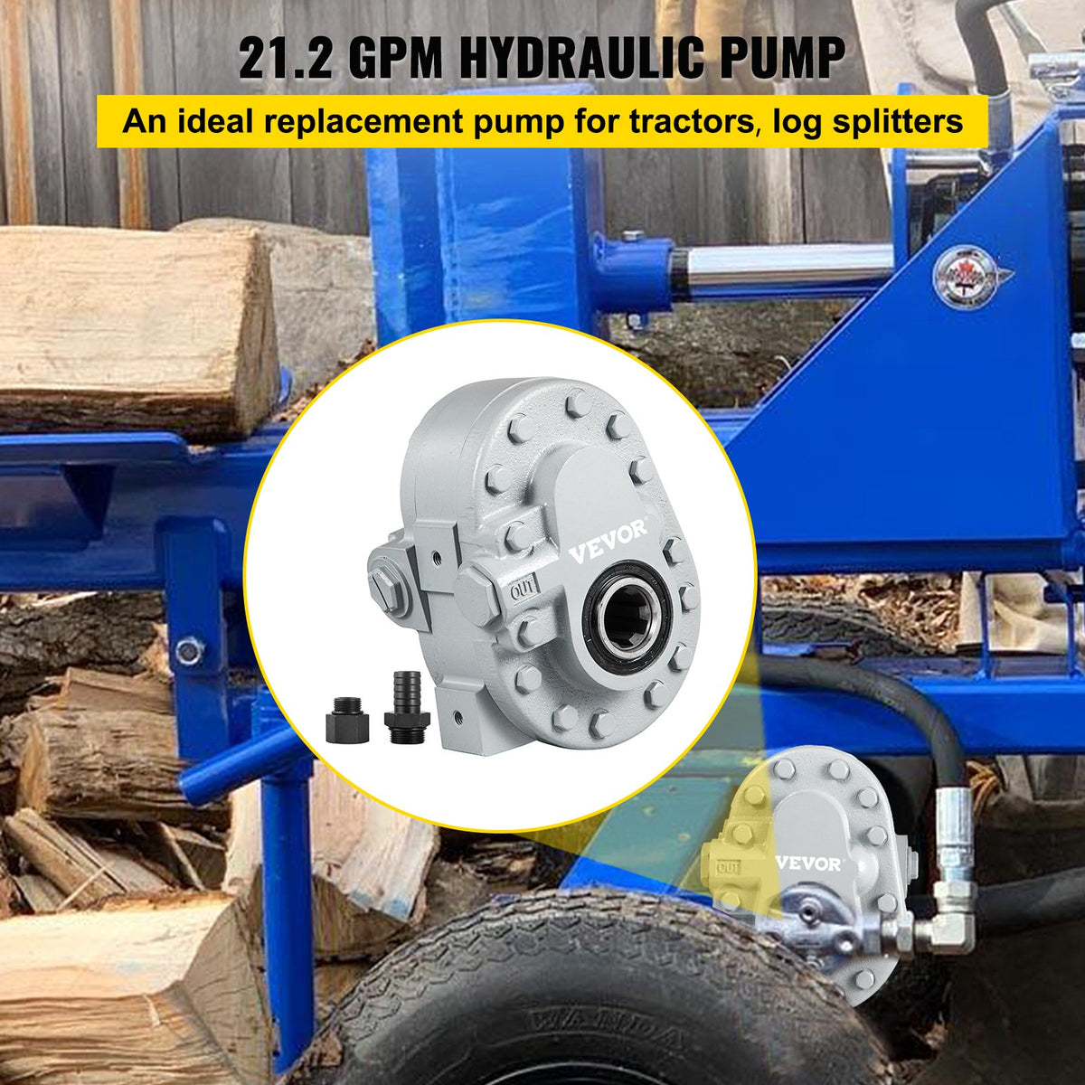 VEVOR Hydraulic Gear Pumps - Select Your Configuration - CLB21.2GPM540RPM1V0 - view 2
