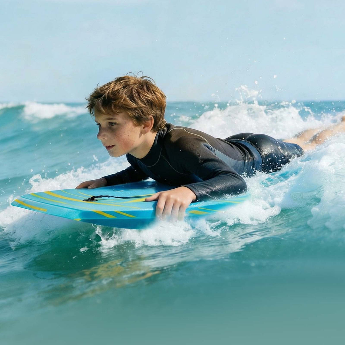 VEVOR 42-Inch Bodyboard, Body Board Trainer with EPS Foam Core & Wrist Leash, UV-Resistant Beach Bodyboard for Beginners, Youth Up to 180 lbs - CLBPB40INCH04X1XU001V0 - view 9