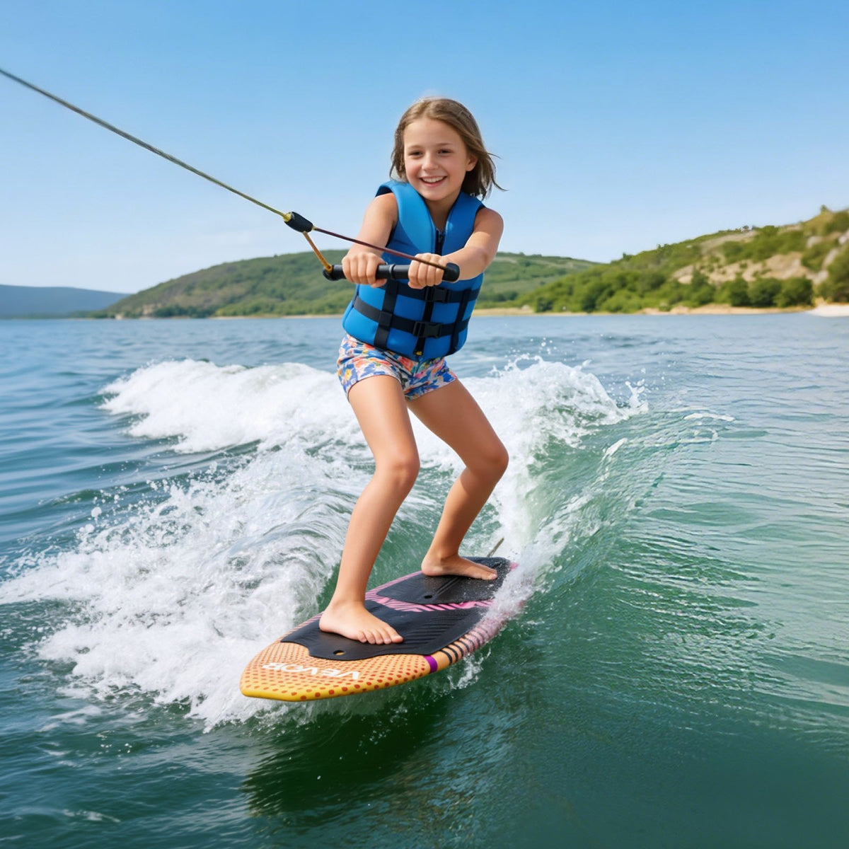 VEVOR 45-Inch Wakesurf Board, Wake Surfing Board with EPS Foam Core &  EVA Non-Slip Pad, UV-Resistant Wakesurfing Boards for Youth Up to 110 lbs - CLBWBWLB3FT9JTH3X001V0 - view 9