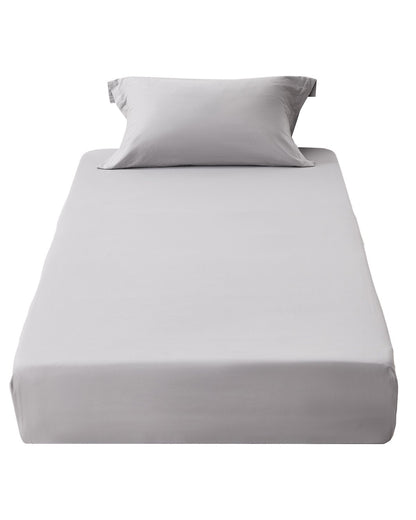 VEVOR Fitted Sheet, 1 Set of 2 Pieces, Twin Size Elastic Fitted Sheet with High-Quality Microfiber, Wear-Resistant & Breathable Twin Fitted Sheet with Single-Sided Brushing, Fit for 15 in Mattress - CLDLTWIN7539KL4HSV0 - view 1