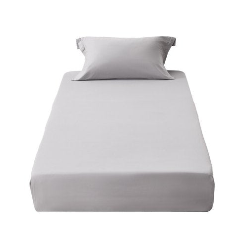 VEVOR Fitted Sheet, 1 Set of 2 Pieces, Twin Size Elastic Fitted Sheet with High-Quality Microfiber, Wear-Resistant & Breathable Twin Fitted Sheet with Single-Sided Brushing, Fit for 15 in Mattress - CLDLTWIN7539KL4HSV0 - view 2