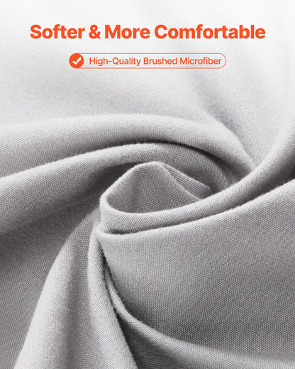 VEVOR Fitted Sheet, 1 Set of 2 Pieces, Twin Size Elastic Fitted Sheet with High-Quality Microfiber, Wear-Resistant & Breathable Twin Fitted Sheet with Single-Sided Brushing, Fit for 15 in Mattress - CLDLTWIN7539KL4HSV0 - view 4