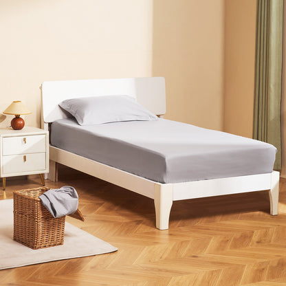 VEVOR Fitted Sheet, 1 Set of 2 Pieces, Twin Size Elastic Fitted Sheet with High-Quality Microfiber, Wear-Resistant & Breathable Twin Fitted Sheet with Single-Sided Brushing, Fit for 15 in Mattress - CLDLTWIN7539KL4HSV0 - view 9