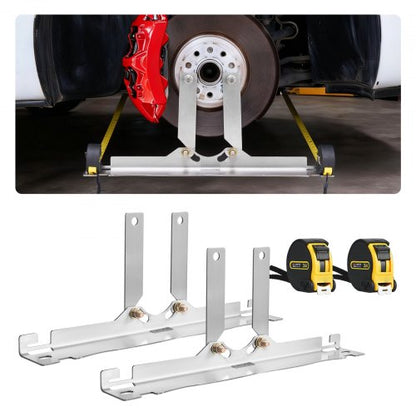 VEVOR Wheel Alignment Tool, 2 PCS Stainless Steel Heavy Duty Toe Alignment Plates with 2 Measuring Tapes, Accurate Automotive Wheel Tools for Home Use, Compatible with Cars, Trucks, SUVs, and Vehicle - CLDWJJBXG0BDUG9SD001V0 - view 2