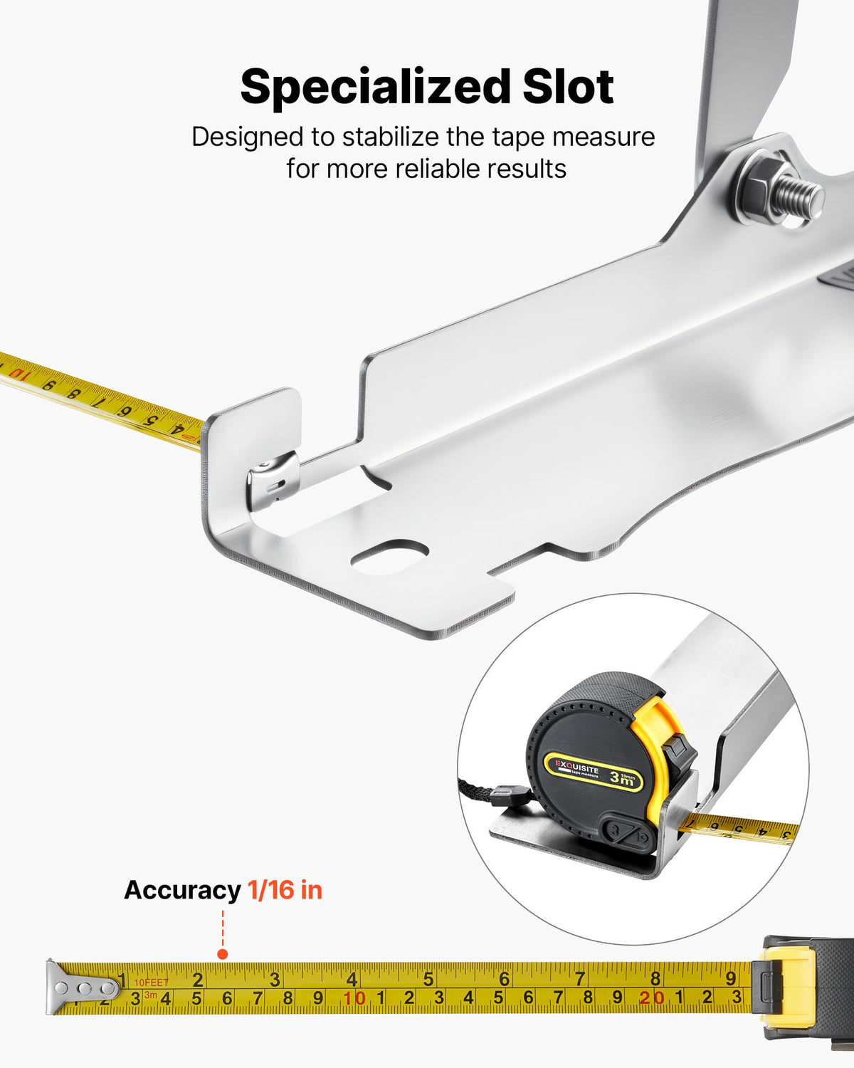 VEVOR Wheel Alignment Tool, 2 PCS Stainless Steel Heavy Duty Toe Alignment Plates with 2 Measuring Tapes, Accurate Automotive Wheel Tools for Home Use, Compatible with Cars, Trucks, SUVs, and Vehicle - CLDWJJBXG0BDUG9SD001V0 - view 5