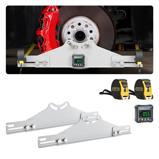 VEVOR Wheel Alignment Tool, 2 PCS Carbon Steel Heavy Duty Toe & Camber Alignment Plates with Digital Angle Finder, 2 Measuring Tapes, Accurate Automotive Wheel Tools for Home Use, Fits Car Truck SUV - CLDWJJBXG0DSJO9UF001V9 - view 1