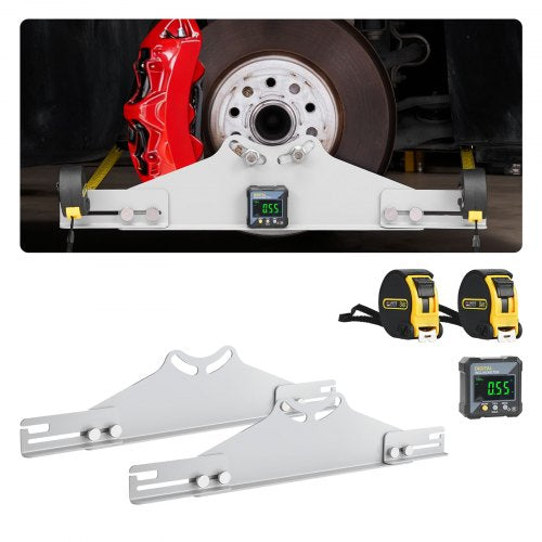 VEVOR Wheel Alignment Tool, 2 PCS Carbon Steel Heavy Duty Toe & Camber Alignment Plates with Digital Angle Finder, 2 Measuring Tapes, Accurate Automotive Wheel Tools for Home Use, Fits Car Truck SUV - CLDWJJBXG0DSJO9UF001V9 - view 2