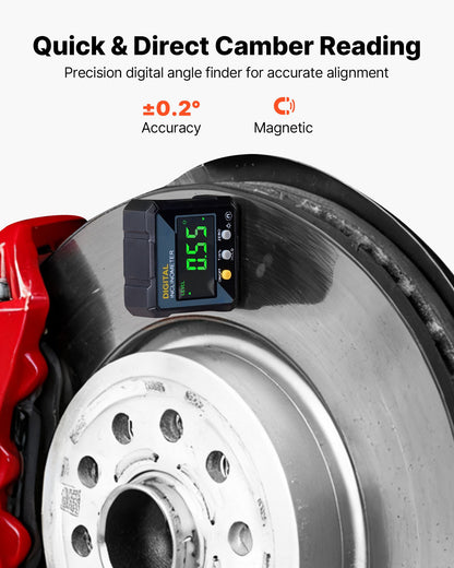 VEVOR Wheel Alignment Tool, 2 PCS Carbon Steel Heavy Duty Toe & Camber Alignment Plates with Digital Angle Finder, 2 Measuring Tapes, Accurate Automotive Wheel Tools for Home Use, Fits Car Truck SUV - CLDWJJBXG0DSJO9UF001V9 - view 4